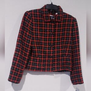 NWT Amanda Smith Petites Plaid Blazer Size 10